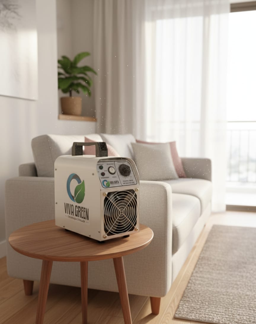 Gerador de ozônio em ambiente residencial